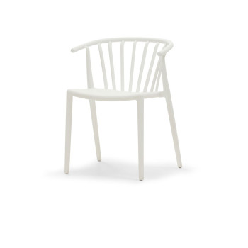 Zane Outdoor Dining Chair, White