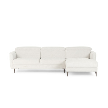 Kiera Chaise Sofa, Light Grey
