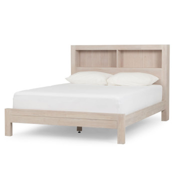 Haven Bookend Queen Bed Frame, White