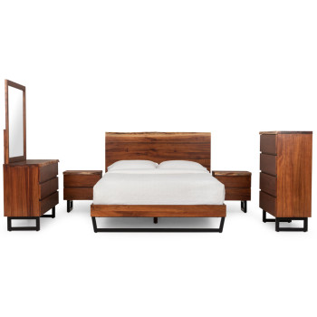 Tipaz 6 Piece Bedroom Set with Queen Bed Frame
