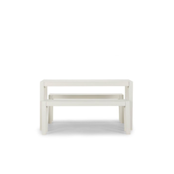 Antoni 3 Piece Outdoor Dining Set - W140, White