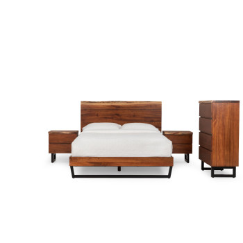 Tipaz 4 Piece Bedroom Set with Queen Bed Frame