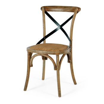 Zola Dining Chair, Smoked Oak/Rattan