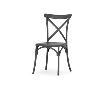 Maddox Outdoor Dining Chair, Charcoal