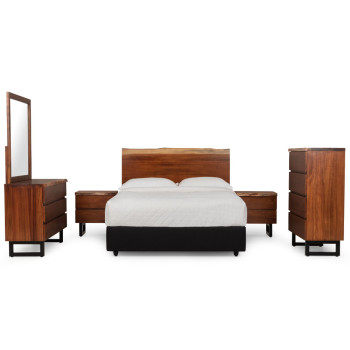 Tipaz 6 Piece Bedroom Set with King/Super King Headboard