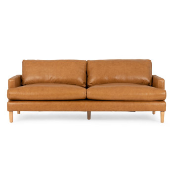 Brooklyn 3 Seater Leather Sofa, Tan