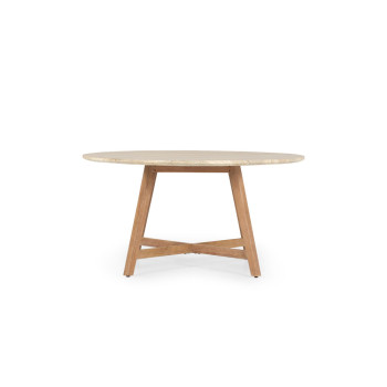 Aegina Outdoor Round Dining Table - W150, Oatmeal