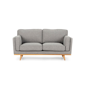Vermont 2 Seater Sofa, Light Grey/Light Leg