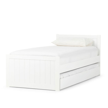 Emerson Single/Single Trundler Bed Setting, White