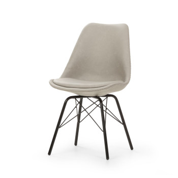 Peyton Pu Dining Chair, Light Grey