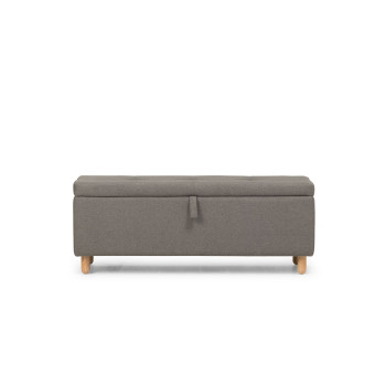 Woodwall Storage Bench Seat, Light/Grey