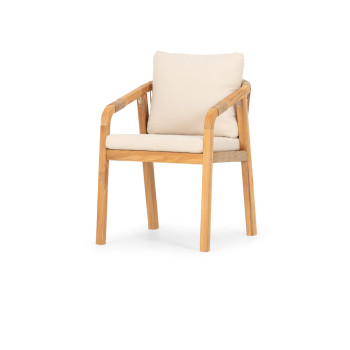 Olina Outdoor Dining Chair, Natural