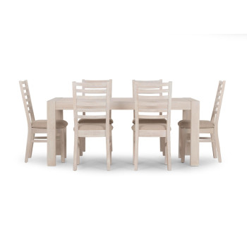 Haven 7 Piece Dining Set - W180, White