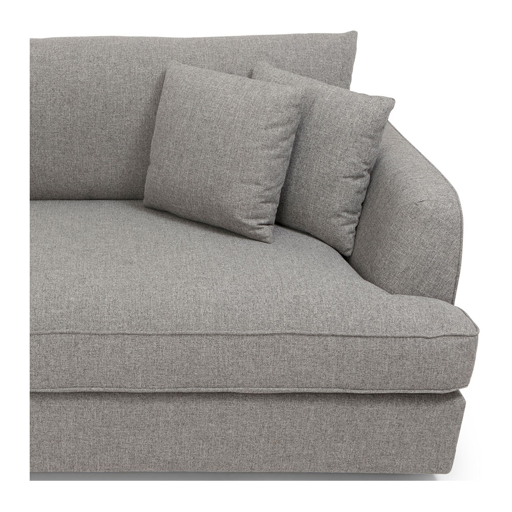 Lincoln Oversized 4 Seater Sofa, Grey