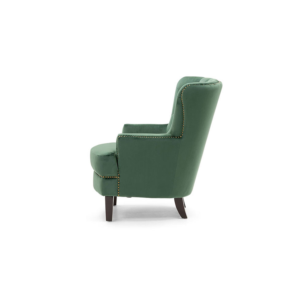 Elyse Velvet Chair, Forest