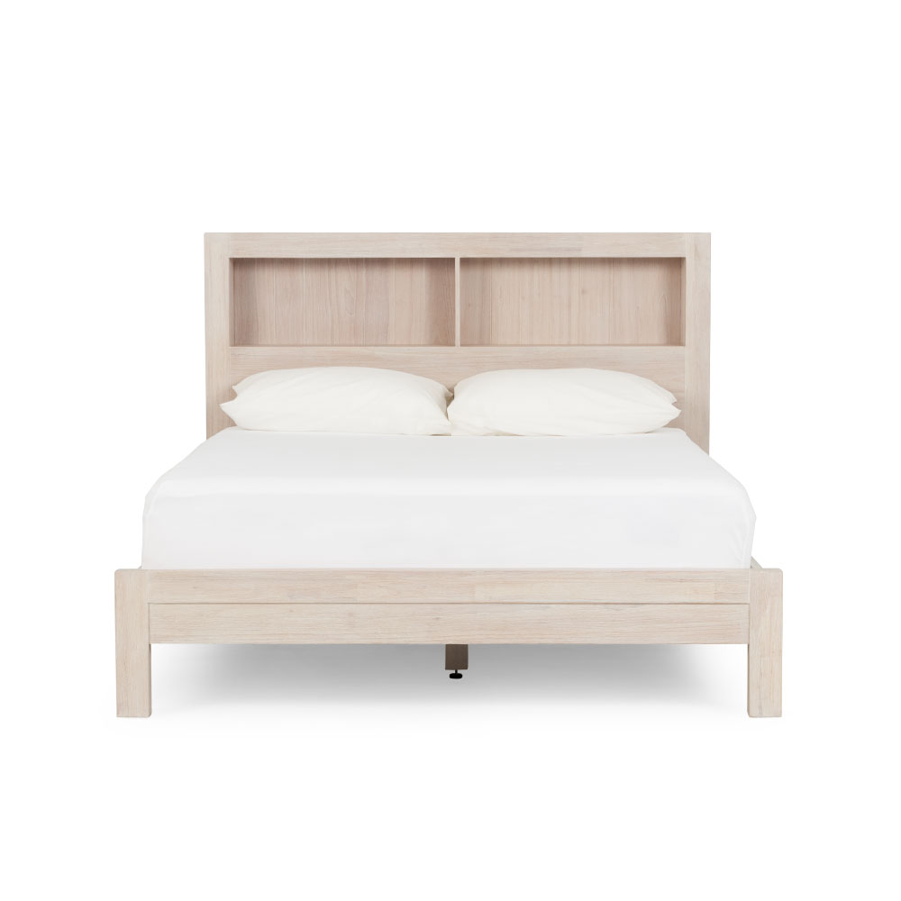 Haven Bookend Queen Bed Frame, White