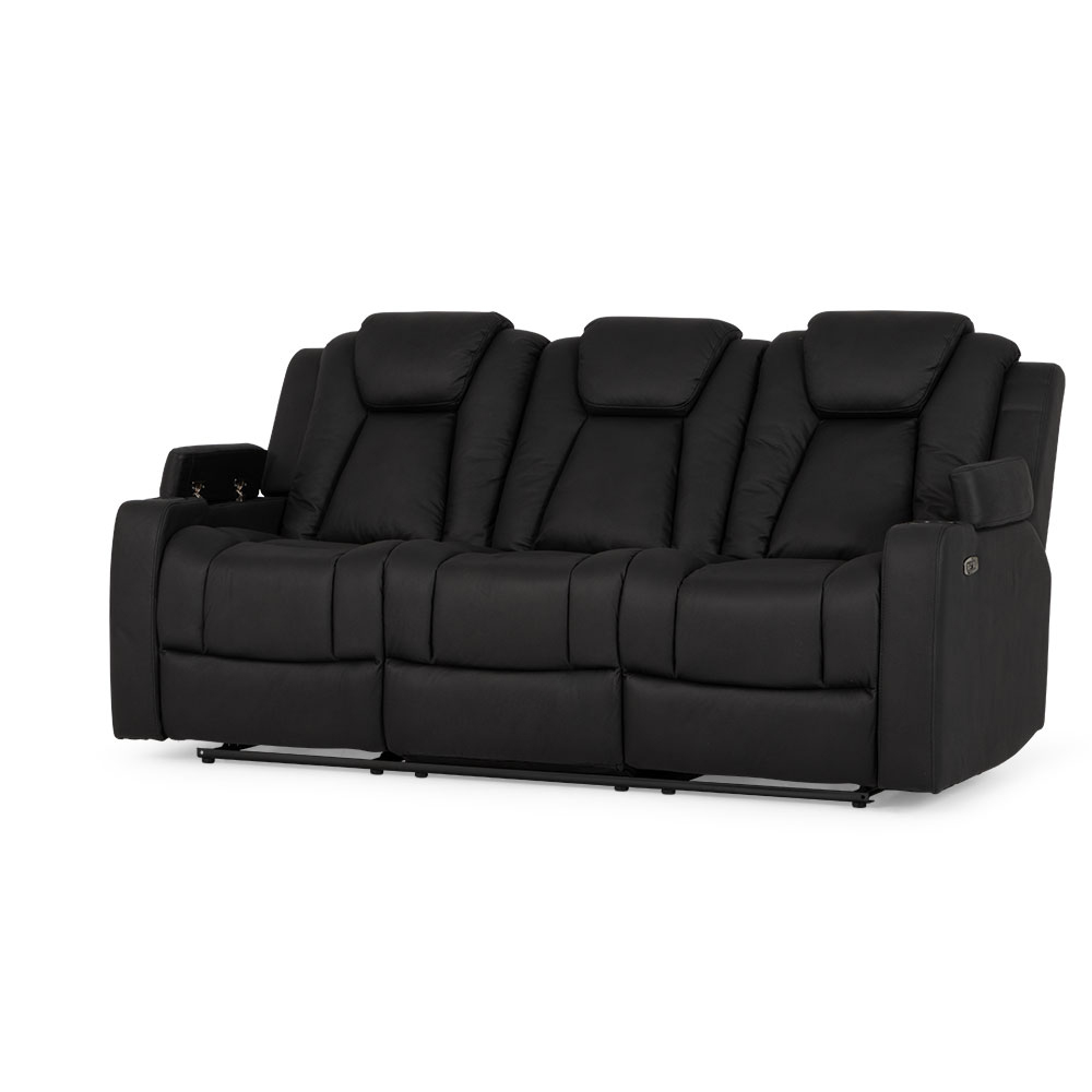 Leon 3 Seater Recliner, Charcoal