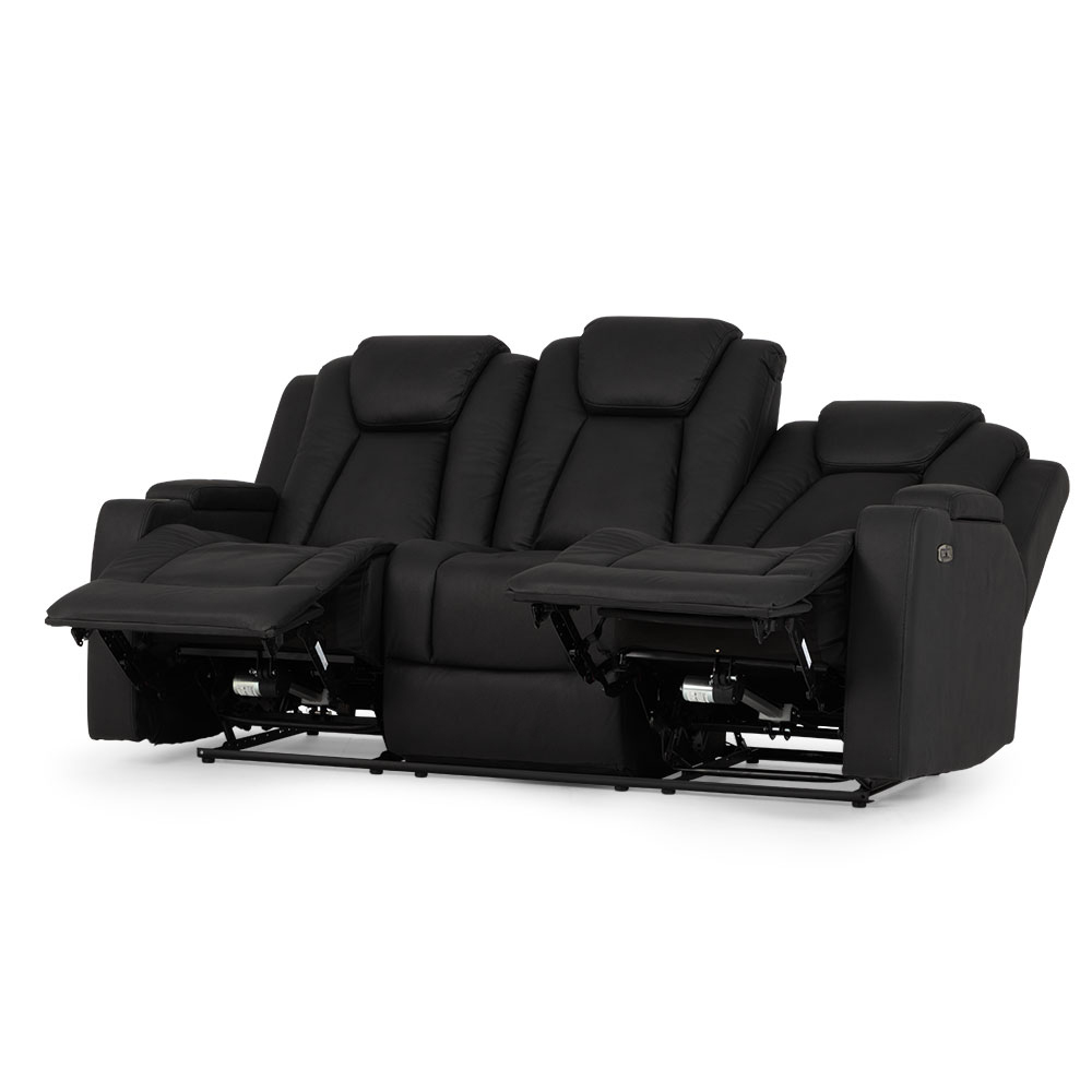 Leon 3 Seater Recliner, Charcoal