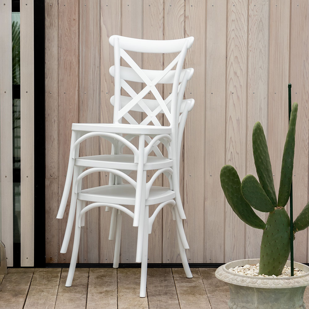 Maddox Outdoor Dining Chair, White