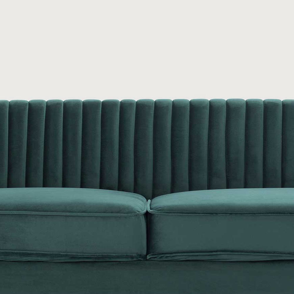 Madison Velvet 3 Seater Sofa, Dark Green