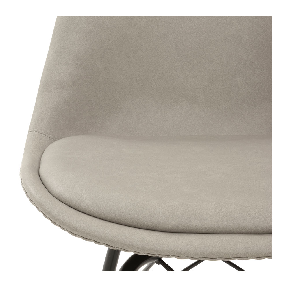 Peyton Pu Dining Chair, Light Grey
