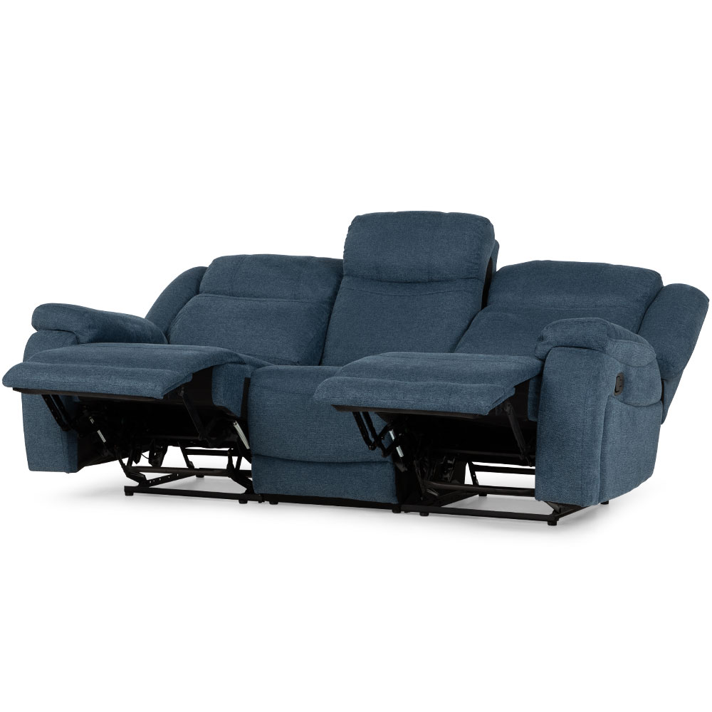 Phoebe 3 Seater Recliner, Blue