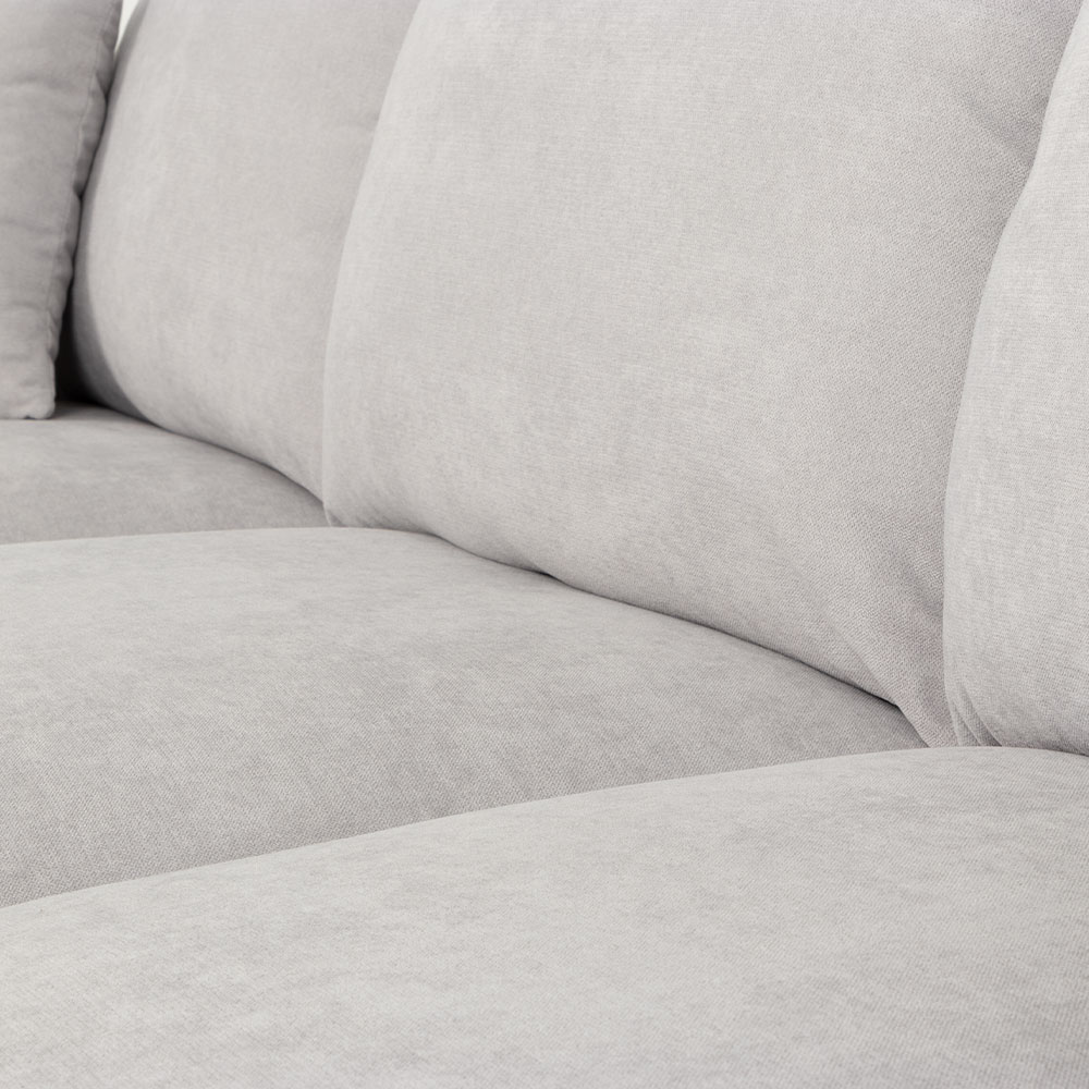 Tasman Left Hand Facing Chaise Sofa, Light Grey