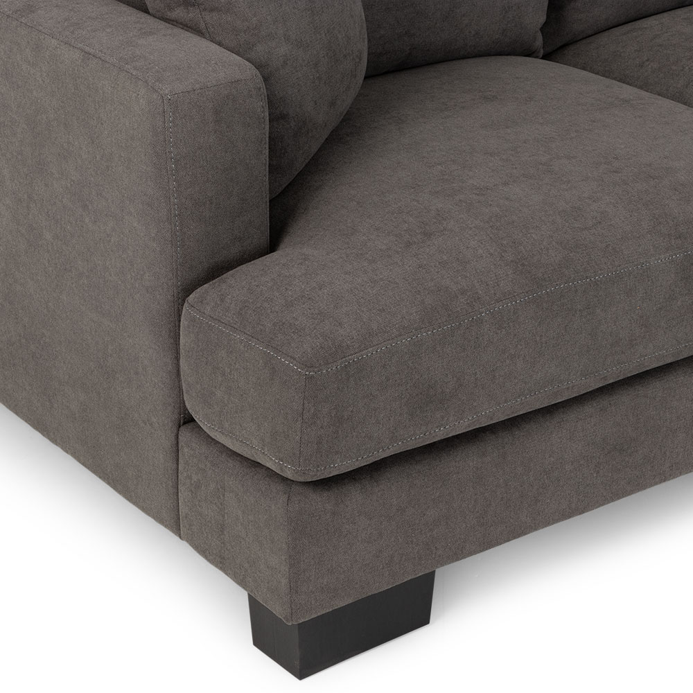 Tasman Modular 5 Seater Sofa With Ottoman, Dark Grey