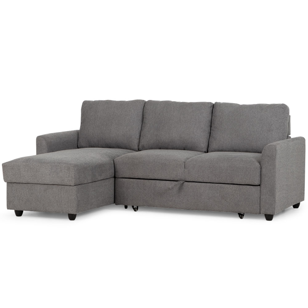 Tyler Sofabed with Chaise, Grey