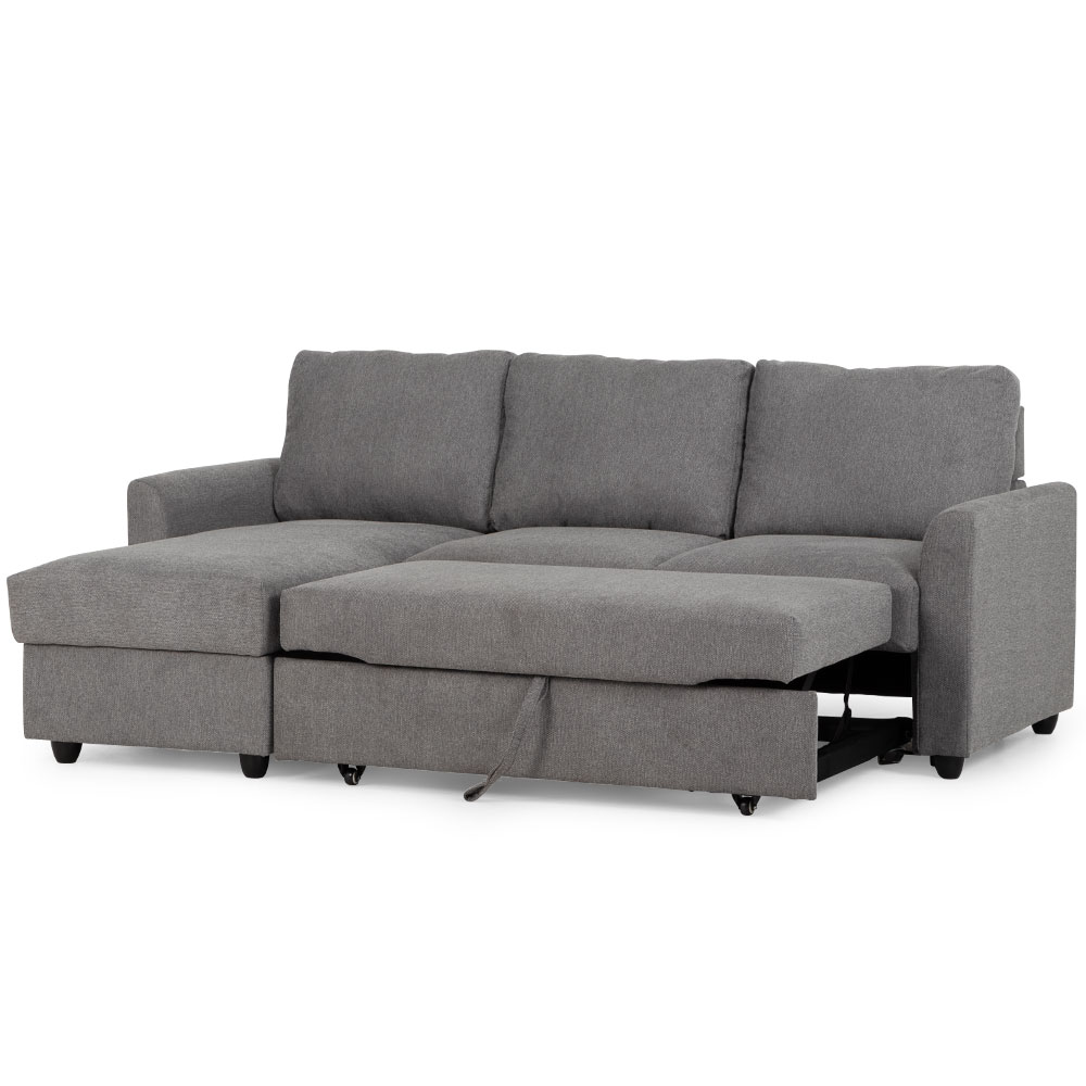 Tyler Sofabed with Chaise, Grey